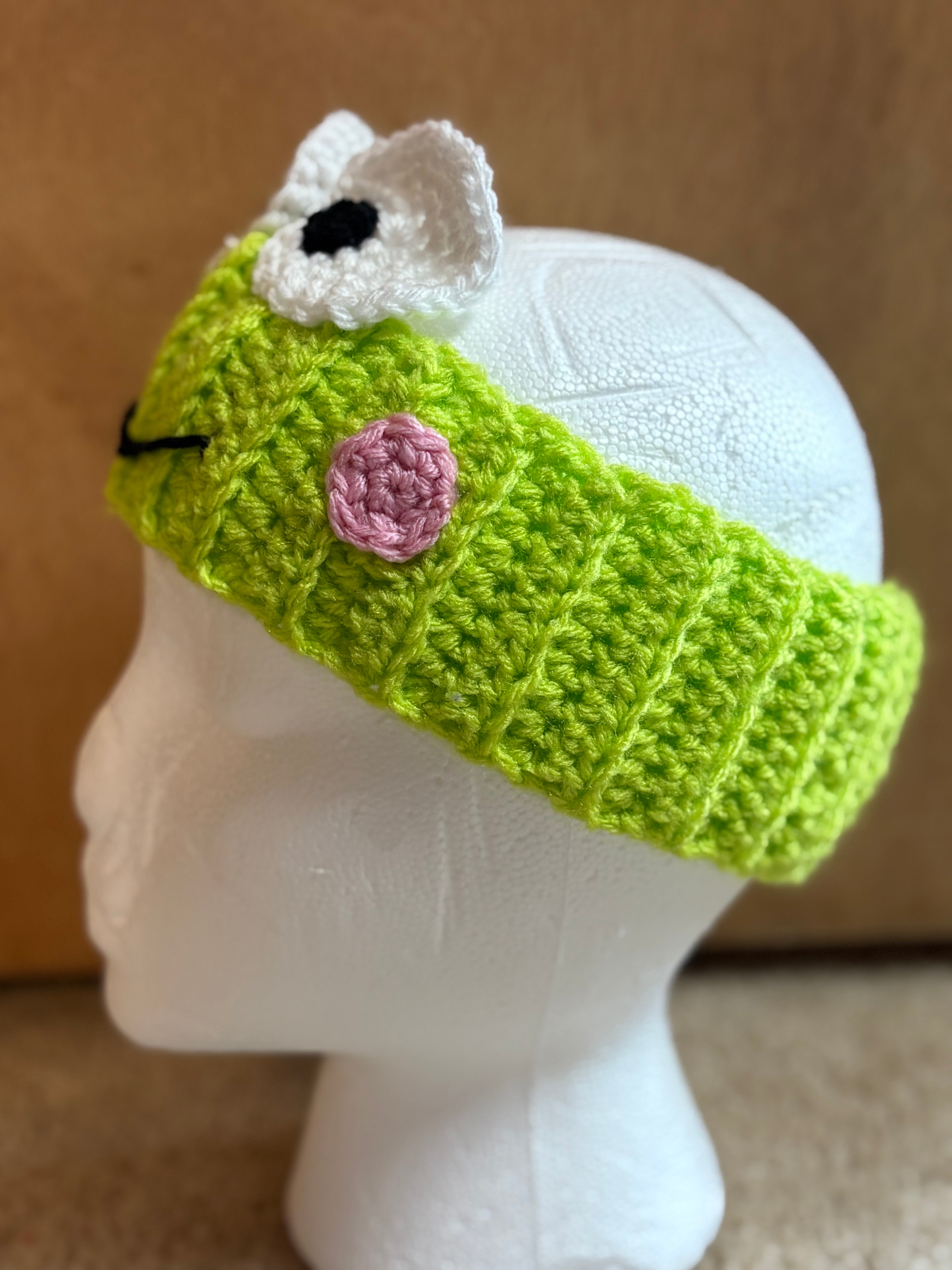 Green frog head band