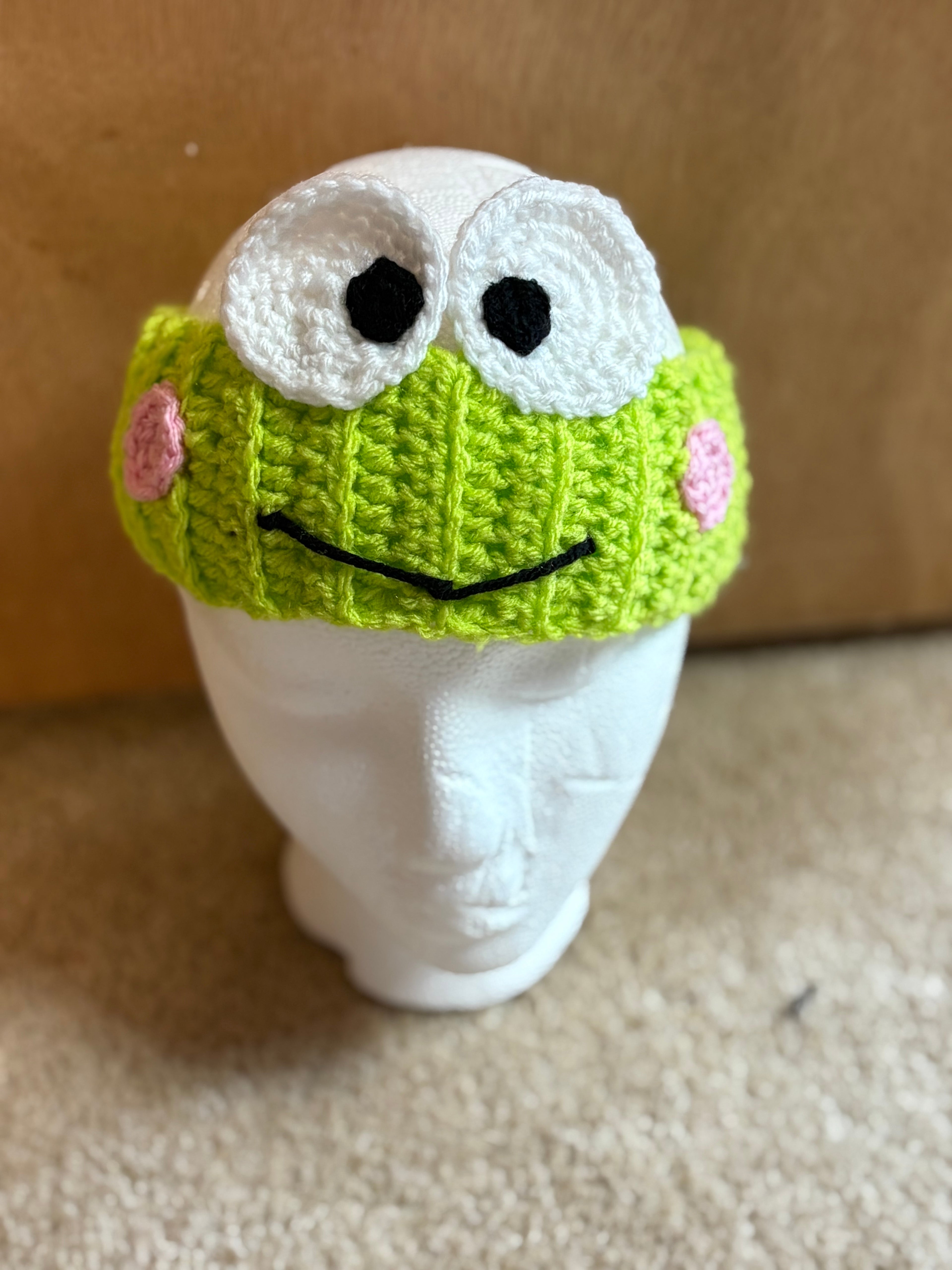 Green frog head band