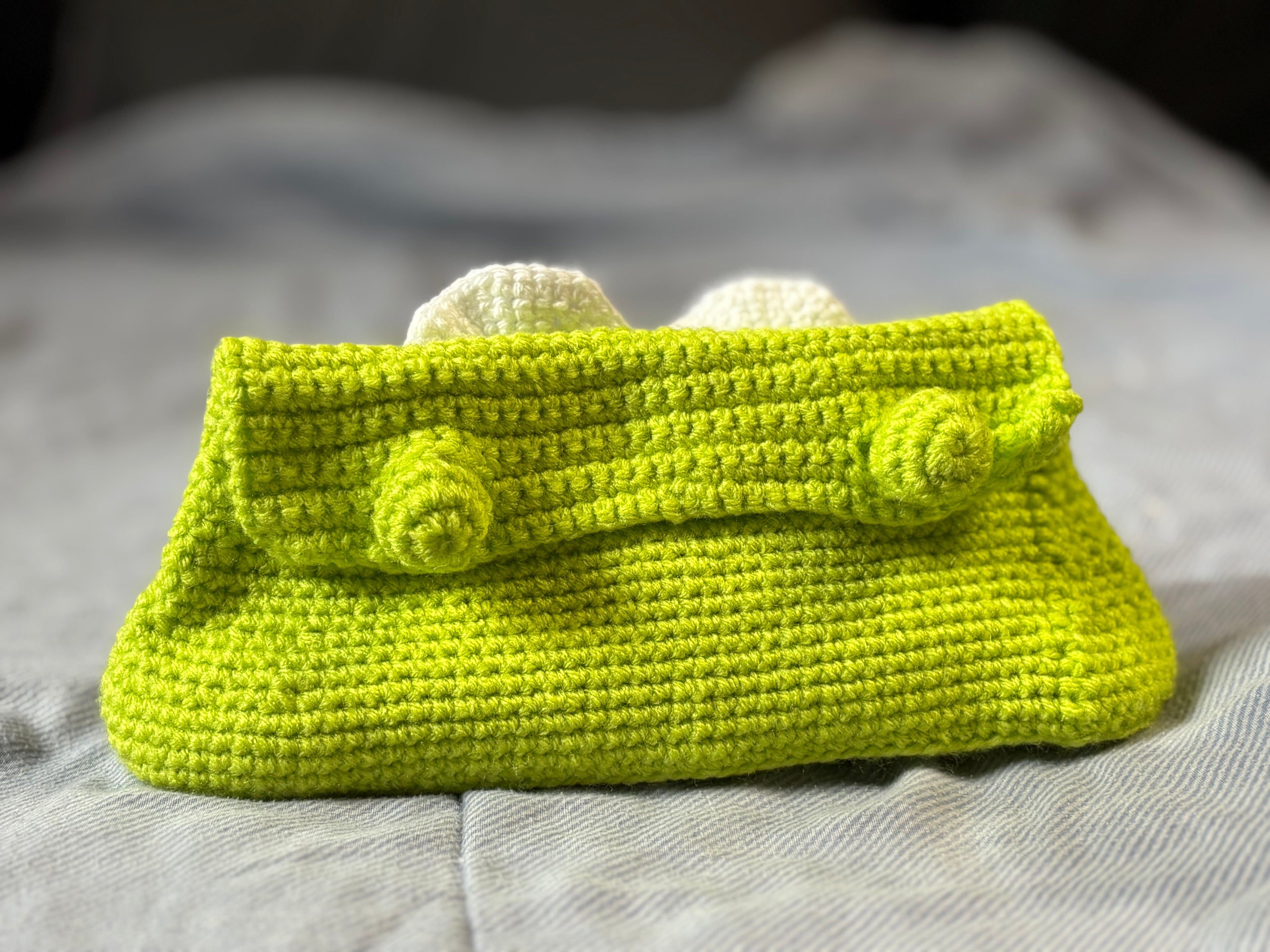 Green frog pencil bag